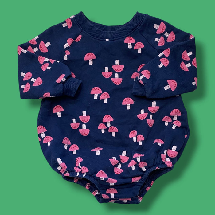 navy Old Navy mushroom romper, 12-18m