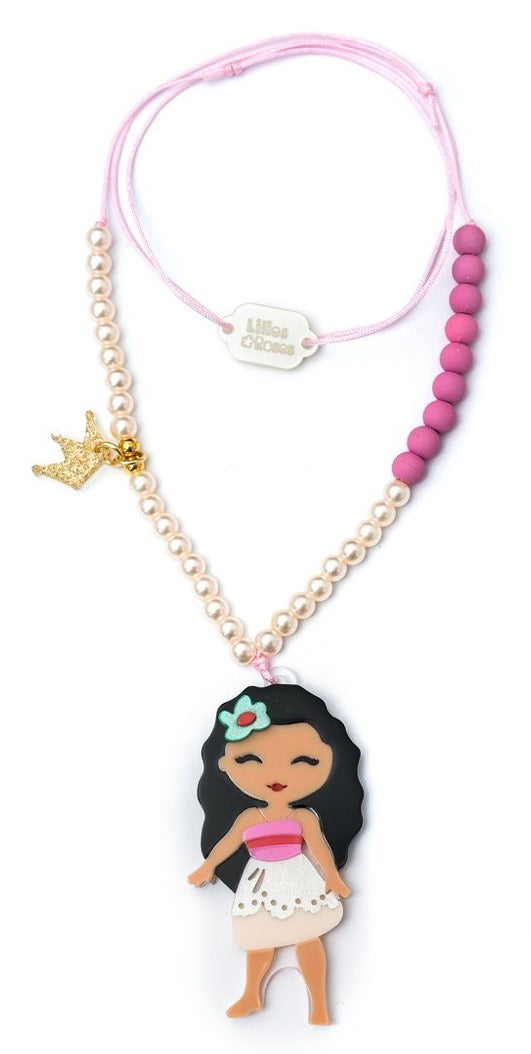 Necklace - Cute Doll Flower Hair