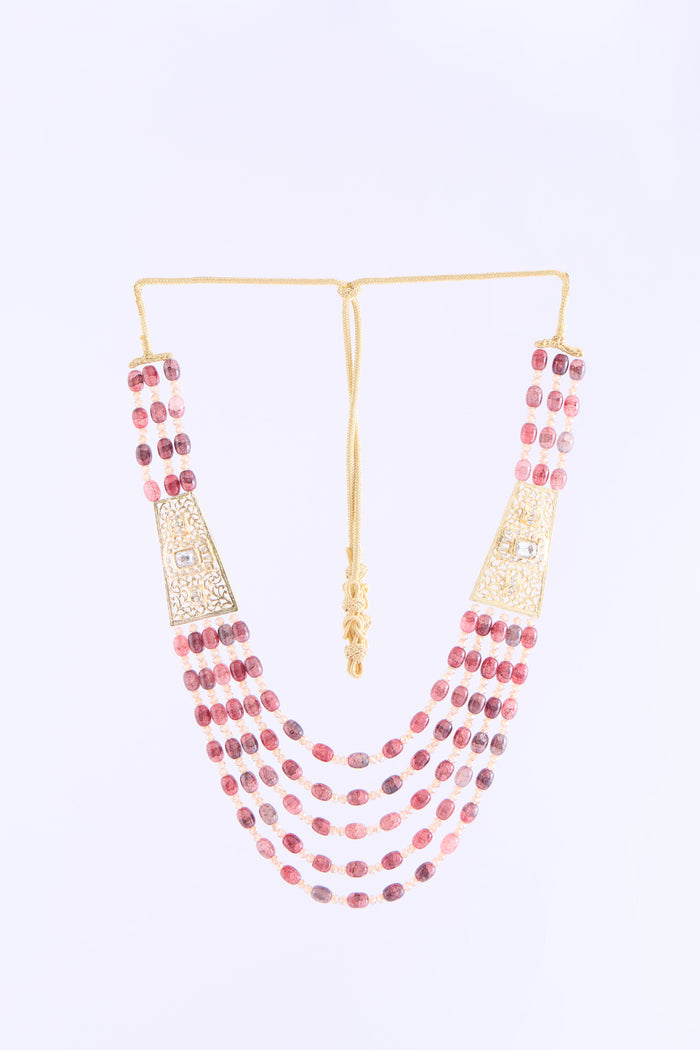 Necklace gold/bordeaux