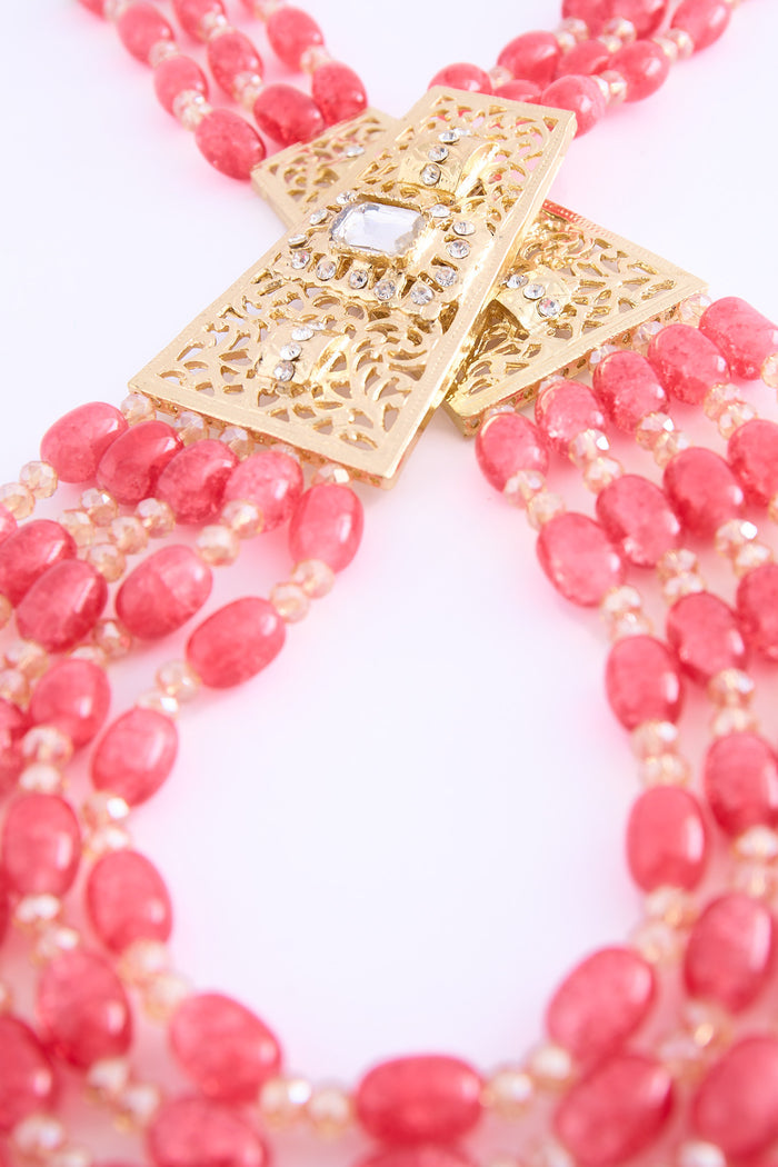 Necklace gold/salmon