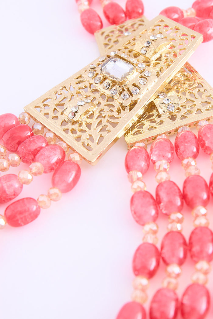 Necklace gold/salmon