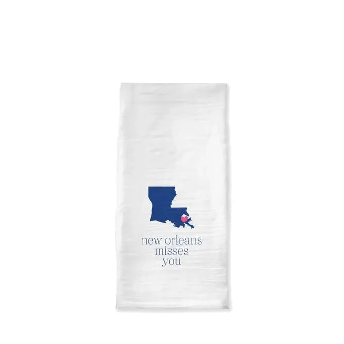 New Orleans Misses You Tea Towel