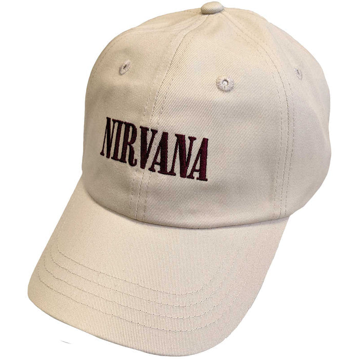 Nirvana Unisex Baseball Cap: Text Logo Rock Off