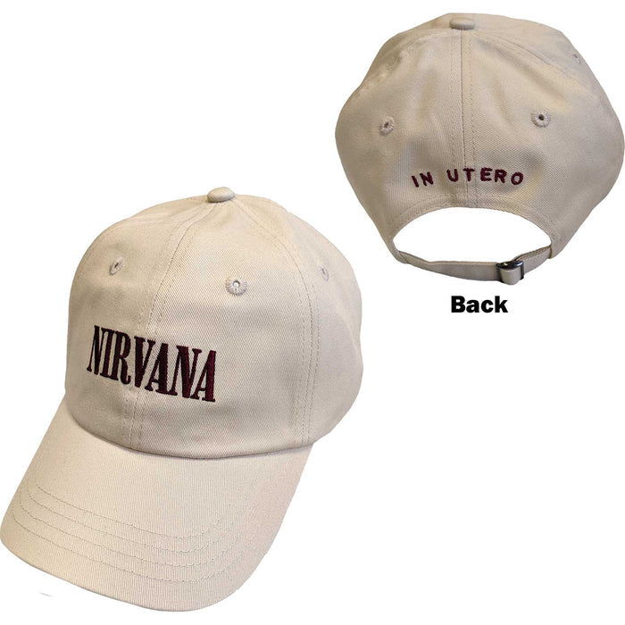 Nirvana Unisex Baseball Cap: Text Logo Rock Off