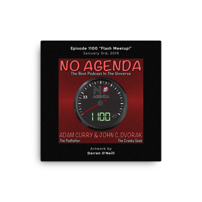 NO AGENDA 1100 - customizable canvas cover art