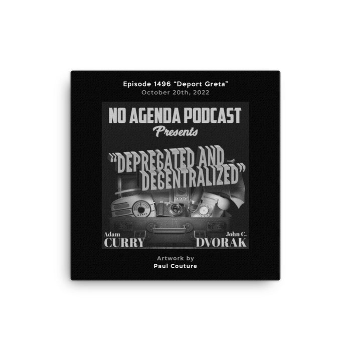 NO AGENDA 1496 - customizable canvas cover art