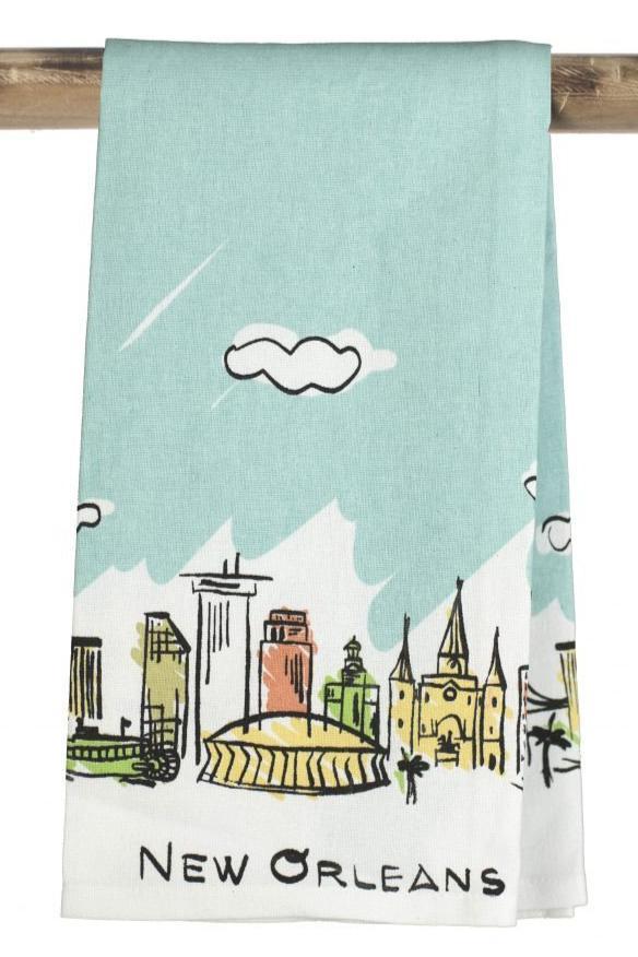Nola Pen & Ink SkylineKitchen Towel