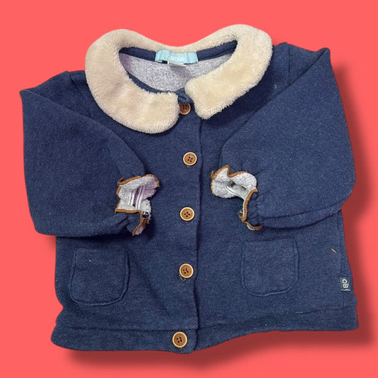 obaibi navy button top 9m