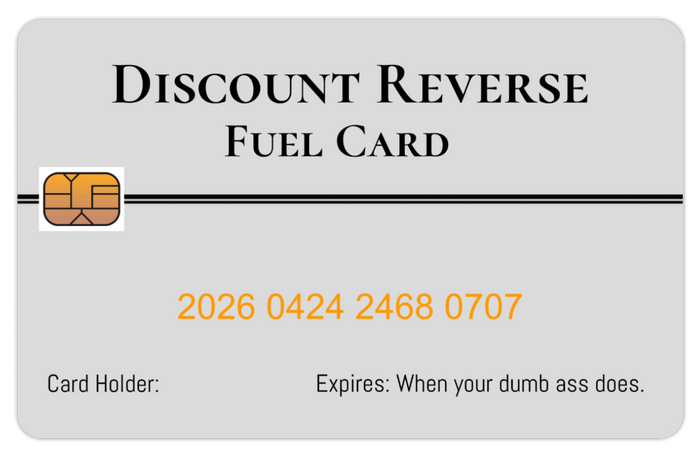 Official Discount Reverse Fuel Card (8 Pack)