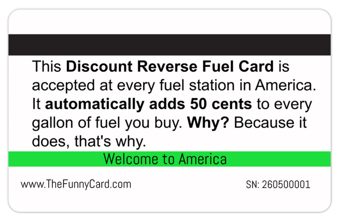 Official Discount Reverse Fuel Card (8 Pack)