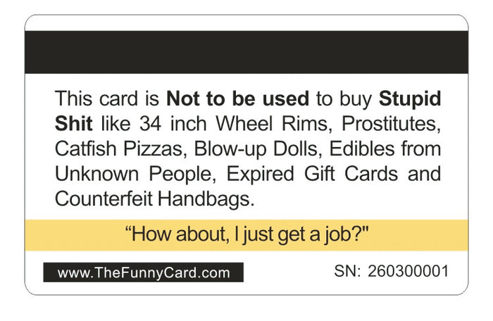 Official Failure Card. 8 PACK, Free Shipping.