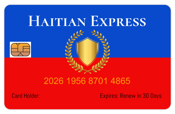 Official Haitian Express Card: 8 PACK, Free Shipping