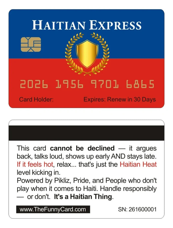 Official Haitian Express Card: 8 PACK, Free Shipping