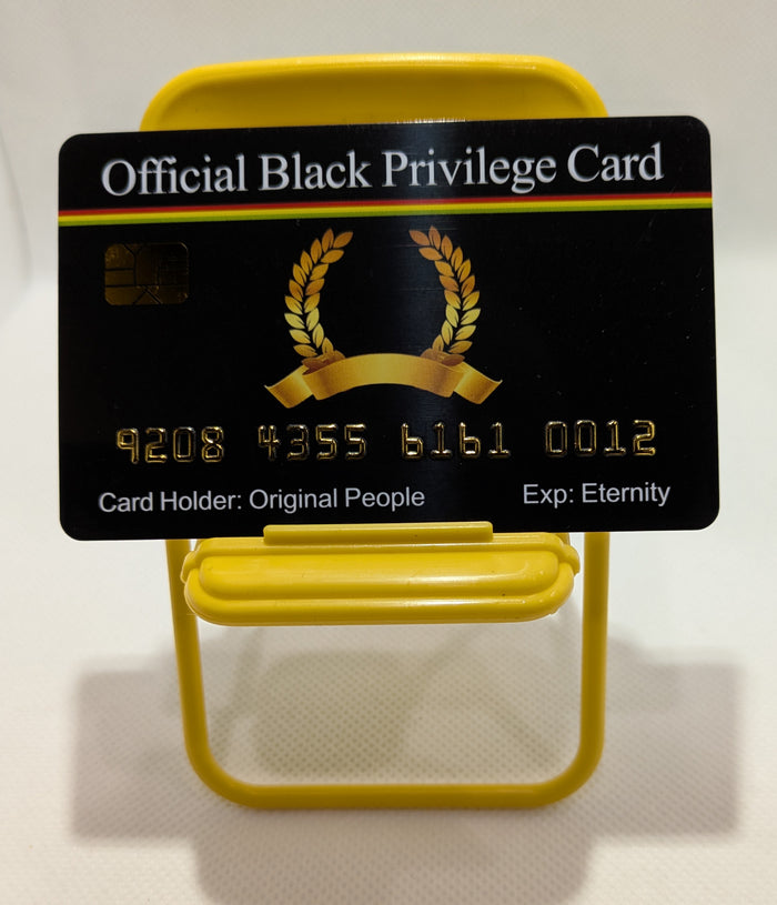 Official White Privilege Card and Black Privilege Card  (EIGHT  pack) Novelty Free Shipping.