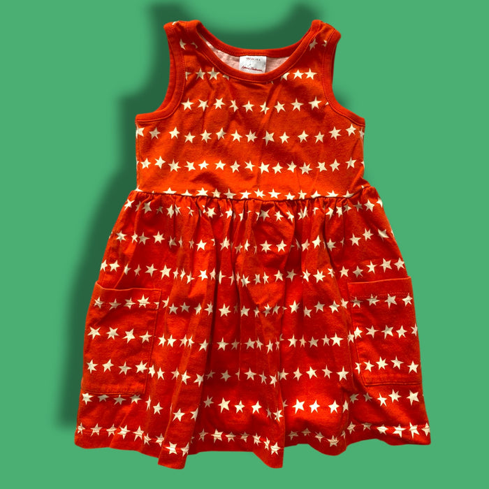 orange Hanna Andersson star dress, 4Y