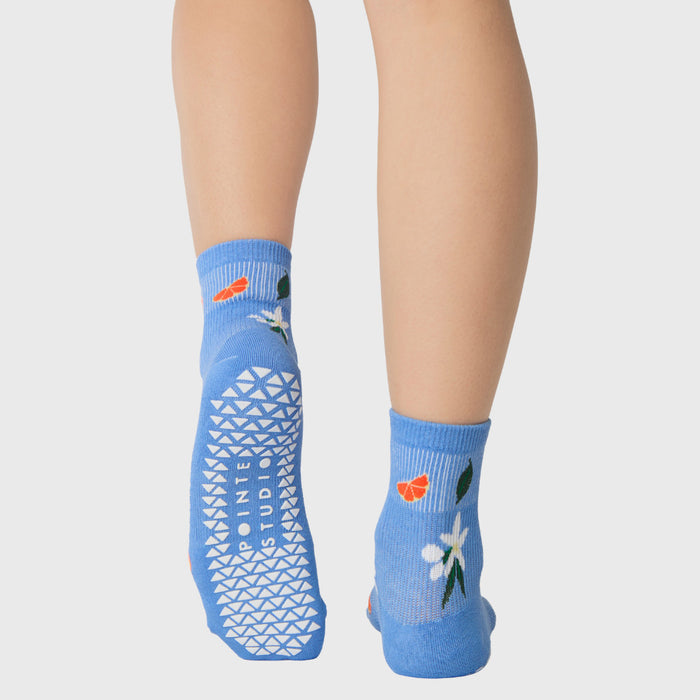 Orange Toss Ankle Grip Sock
