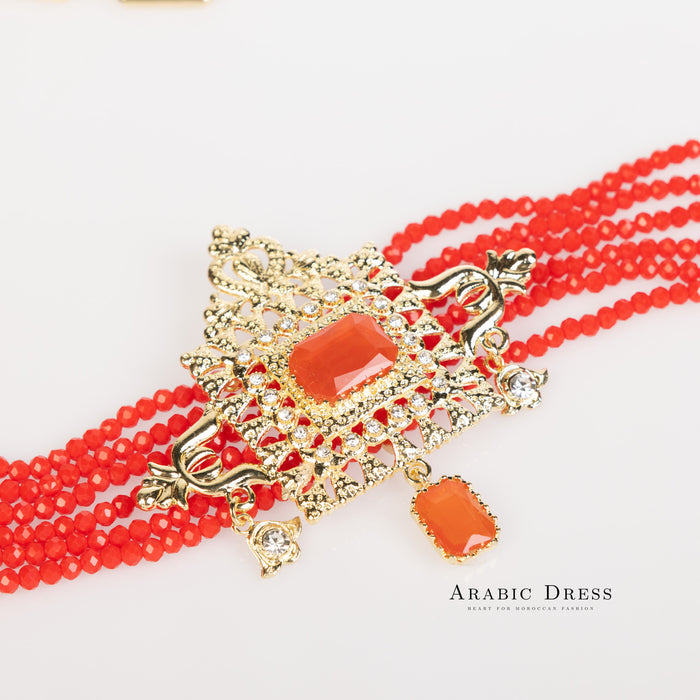 Orange Youra Necklace set