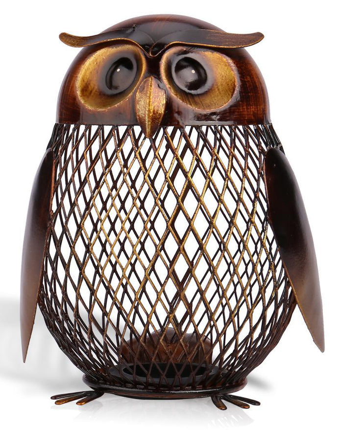 Owl Metal Peggy Bank Artwork.