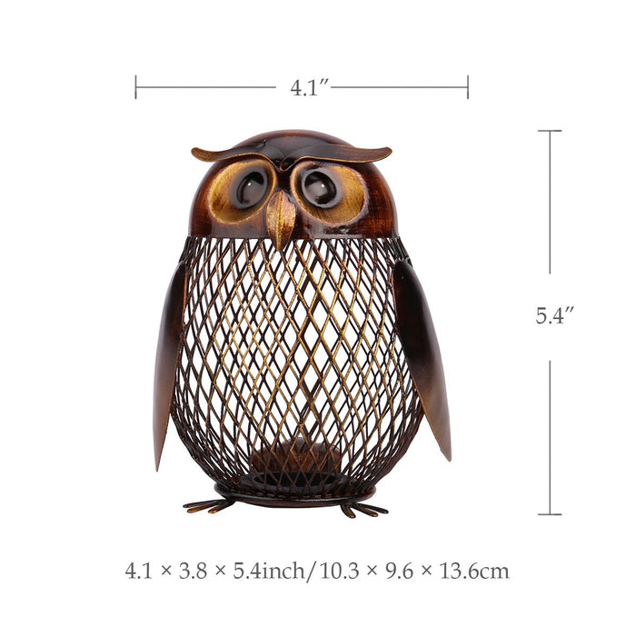 Owl Metal Peggy Bank Artwork.