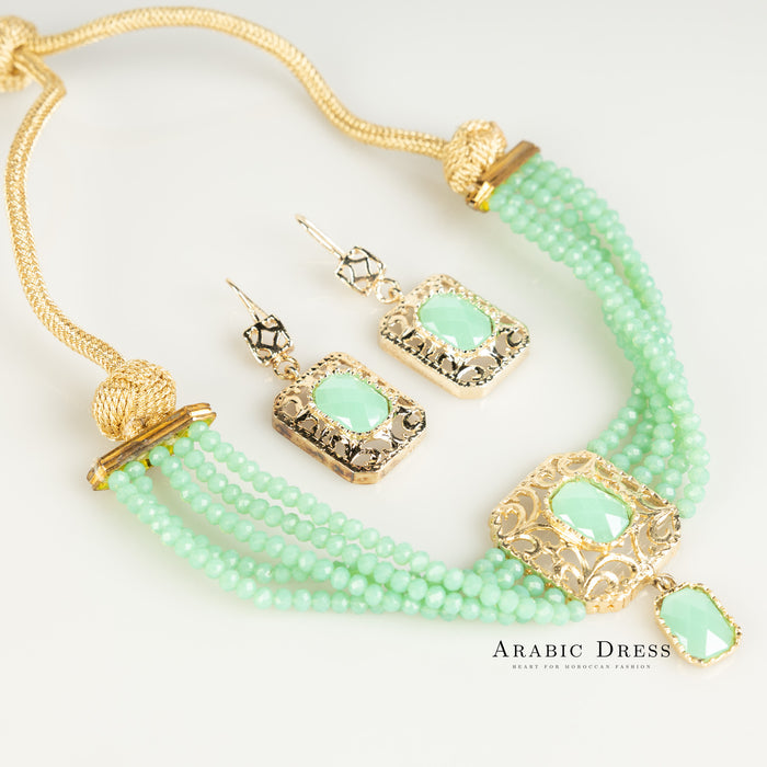 Pale Green Nifa necklace set