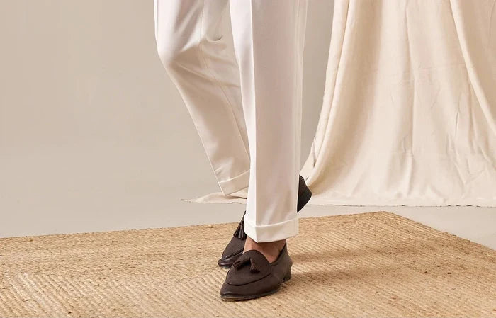 Paris high waist straight fit pants - AntoniosClothing - Gray