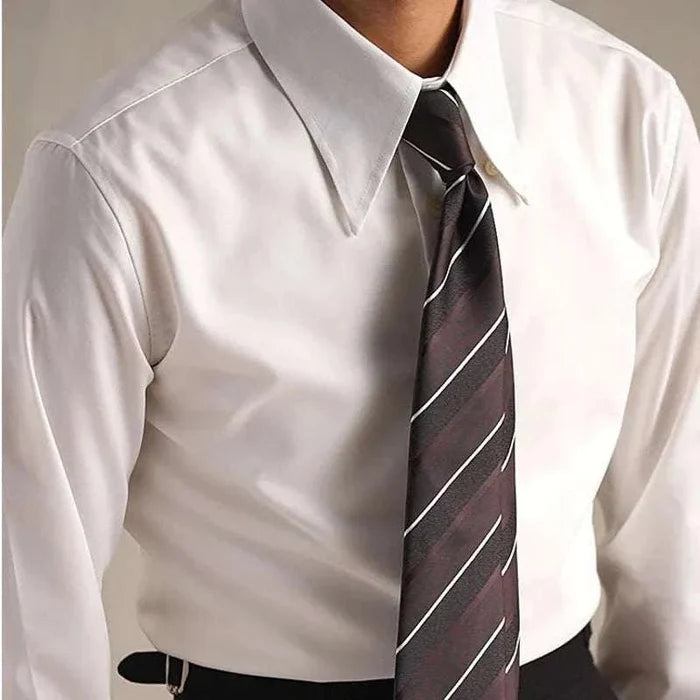 Party tuxedo long sleeve shirt - AntoniosClothing - Black