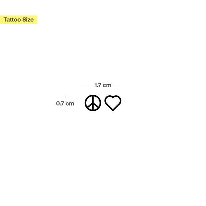 Peace & Herz Tattoo
