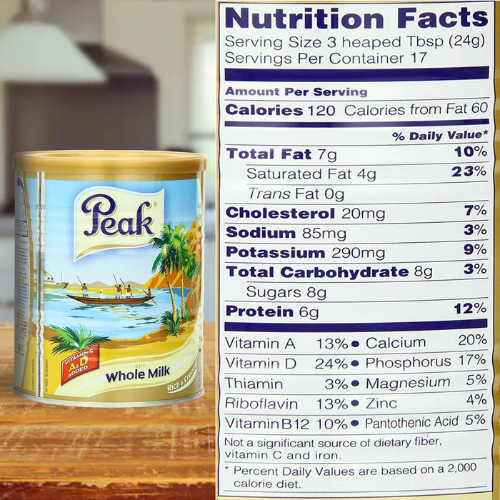 Peak Instant Full - Cream Dry Whole Milk Powder, 400 - Grams - Yado African & Caribbean Market