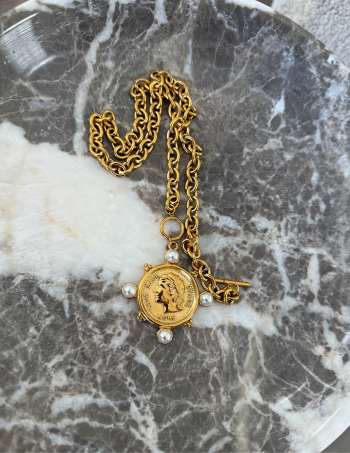 Pearl Coin Necklace