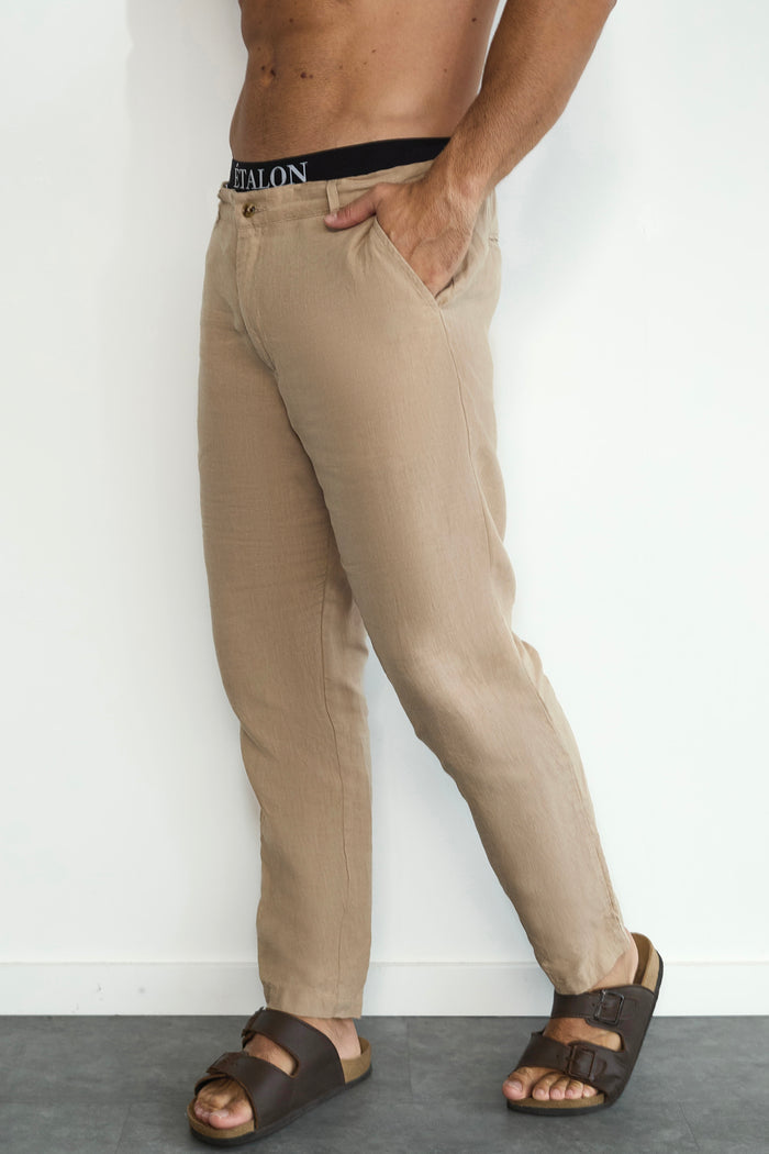 Perfect Beige Linen Pant