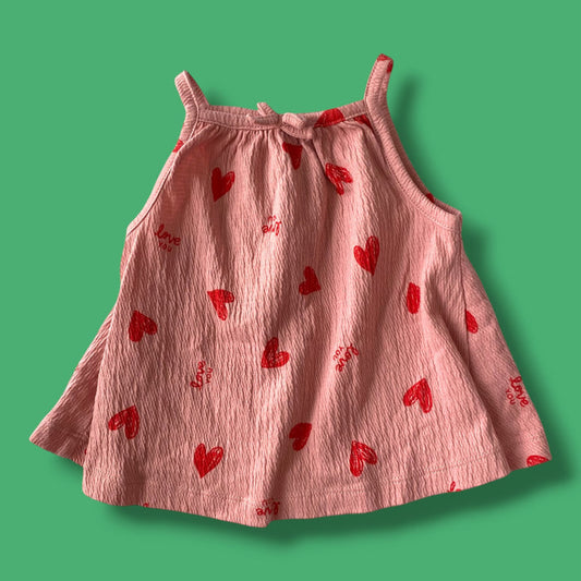 pink Carters love you heart dress, 3m
