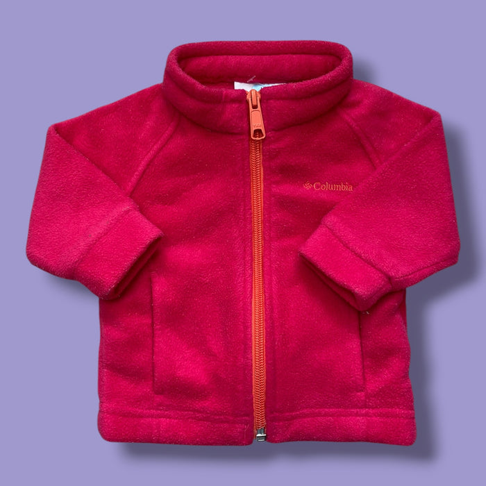 Pink Columbia Fleece Jacket, 0-3m