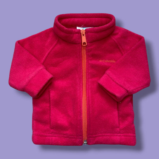 Pink Columbia Fleece Jacket, 0-3m