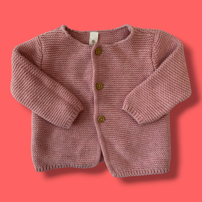 Pink dymples cardigan, 6m