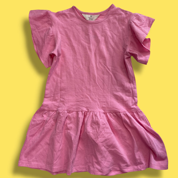 pink h&m nwt ribbed dress, 5/6y