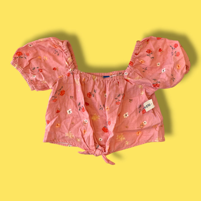 pink old navy nwt flutter top, 10-12y