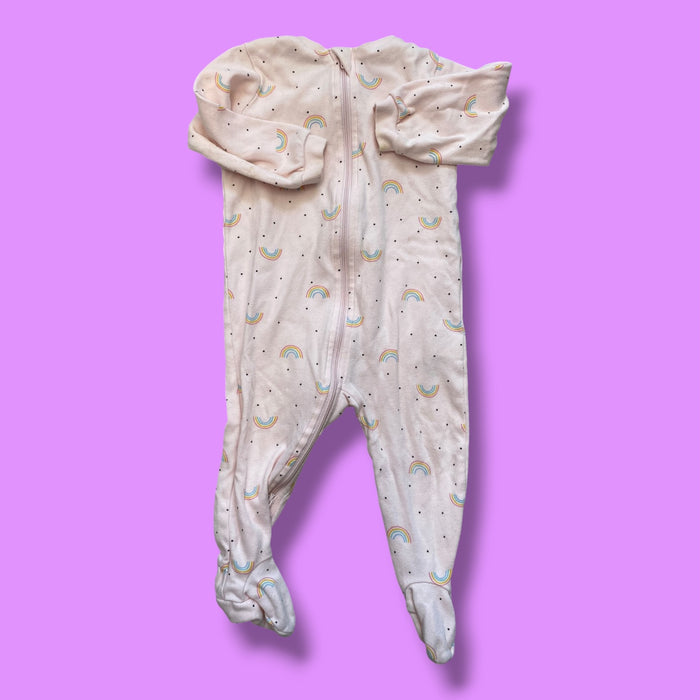 pink Pekkle rainbow sleeper, 9m