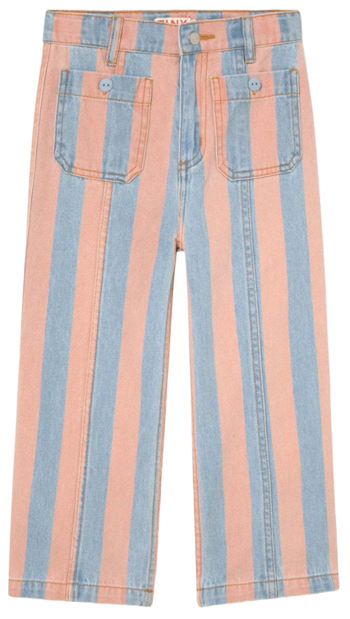 Pink Stripes Denim Pant