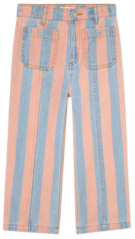 Pink Stripes Denim Pant