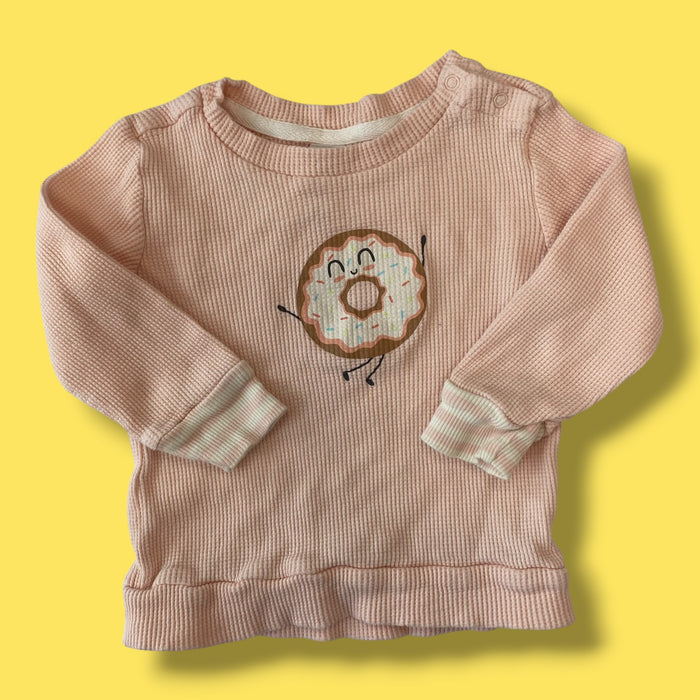 pink the littlest donut long sleeve, 18m