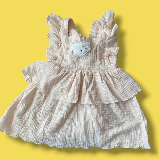 pink Unknown lamb dress, 2-3Y