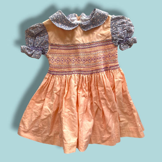 pink vintage vintage collared dress, 18-24m