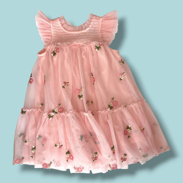pink zunie tulle dress, 2y