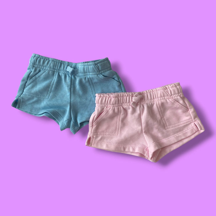 pink/blue Andy & Evan set of shorts, 2Y