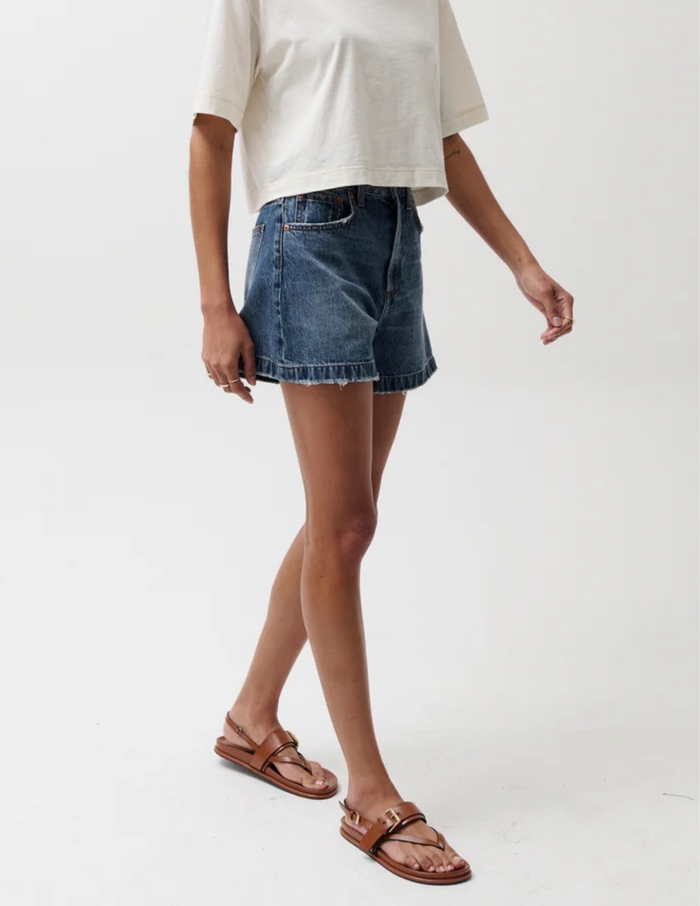 Pistola- Saige High Rise A-Line Short- Wishbone