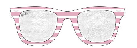 Polarized WeeFarers® Pink + White Stripes