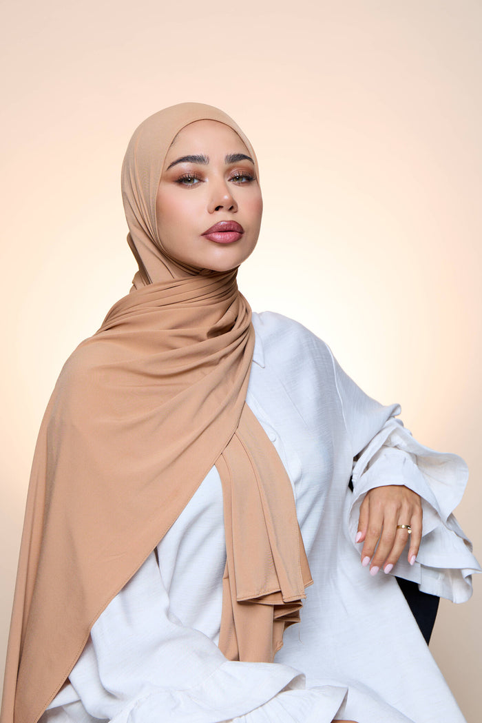 PREMIUM JERSEY HIJAB HERA - CARAMEL