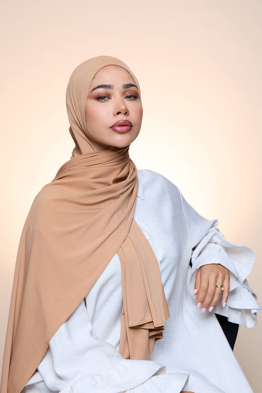 PREMIUM JERSEY HIJAB HERA - CARAMEL