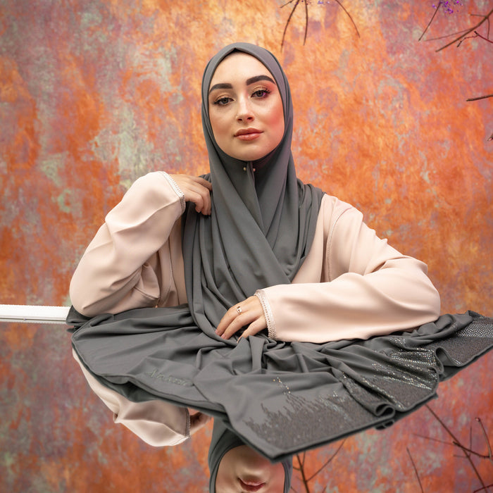 PREMIUM JERSEY HIJAB LIA - TAUPE GRAY