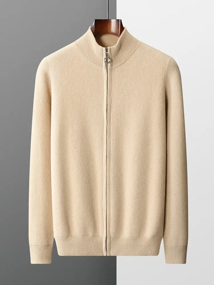 Pure Wool Cardigan - AntoniosClothing - Beige